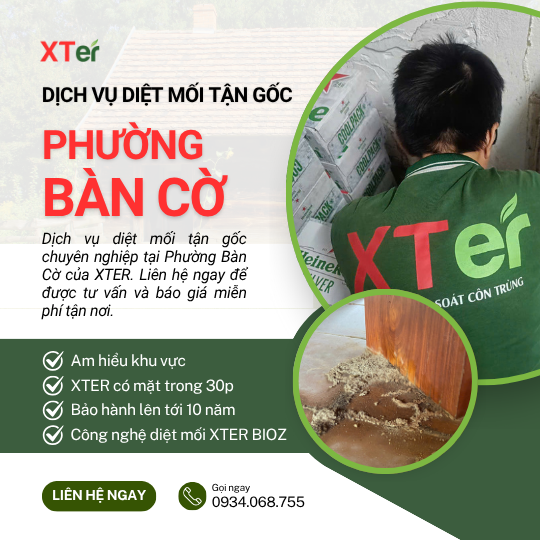 Dịch vụ diệt mối tận gốc tại Bàn Cờ