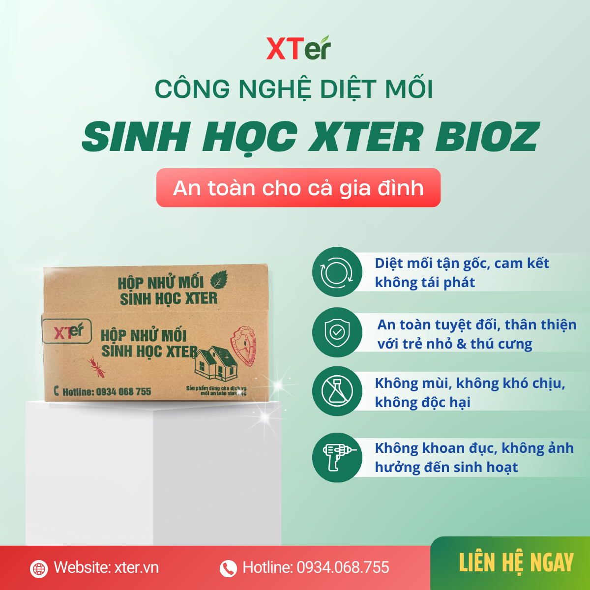 Diệt mối tại nhà dĩ an bằng phường pháp sinh học